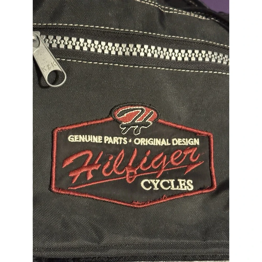 Vintage Tommy Hilfiger Racing Backpack Motorcycle Bag Harley F1 RRL Rare